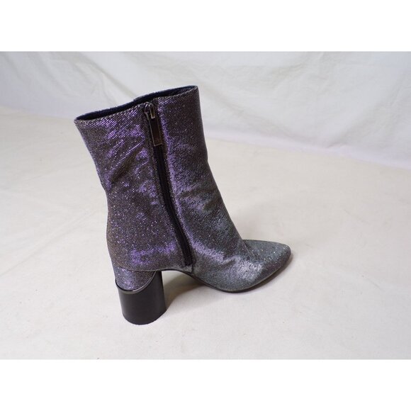 🆕AQUATALIA Phila Glitter Sparkle Ankle Boot Bootie Silver Metallic 5 - Picture 7 of 11